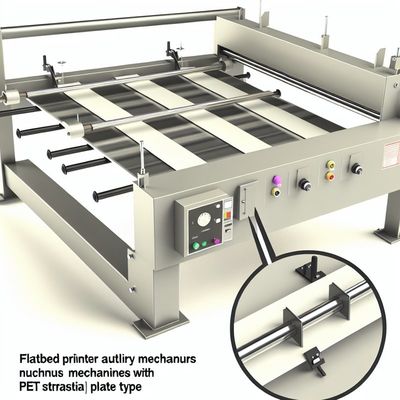 Hilfsmechanismen für Flachbodendrucker mit PET-Streifenplatten